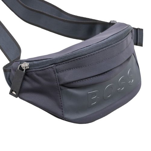 Mens Dark Blue Magnified B Bumbag 99769 by BOSS from Hurleys