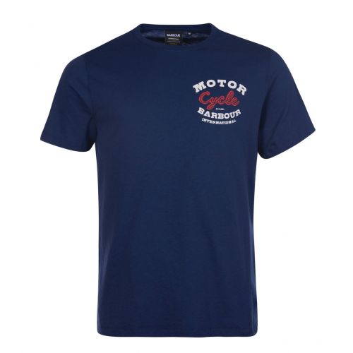 Mens Dress Blue Tyre Back Print S/s T Shirt 88321 by Barbour International from Hurleys