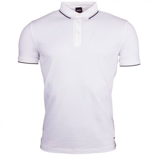 Casual Mens White Payout S/s Polo Shirt 19489 by BOSS from Hurleys