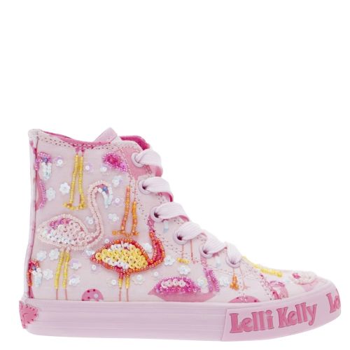 Girls Pink Flamingo Mid Boots (26-35EUR) 25579 by Lelli Kelly from Hurleys