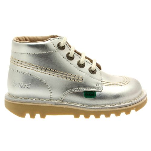 Infant Silver Kick Hi (5-12) 47023 by Kickers from Hurleys
