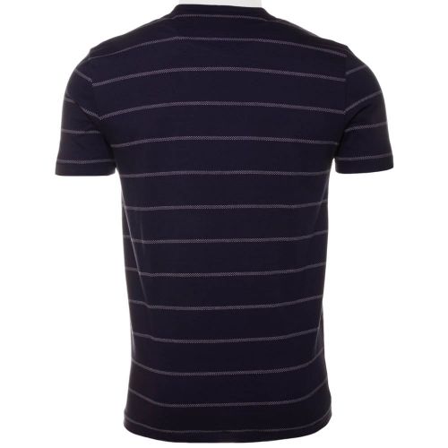 Mens Navy Birdseye Stripe S/s Tee Shirt 56612 by Lyle & Scott from Hurleys