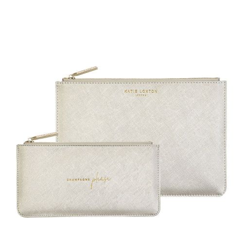 Womens Champagne Please Perfect Pouch Gift Set 89475 by Katie Loxton from Hurleys