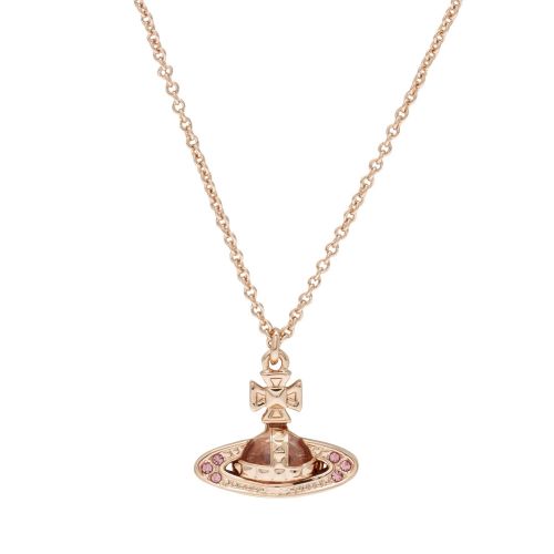 Womens Light Rose Pina Small Bas Relief Pendant Necklace 54484 by Vivienne Westwood from Hurleys