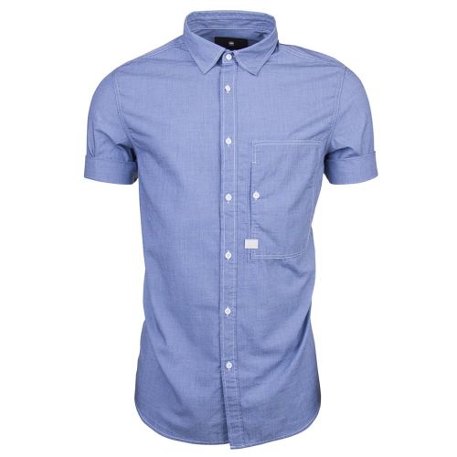 Mens Light Wave & Imperial Blue Stalt Denim S/s Shirt 10568 by G Star from Hurleys