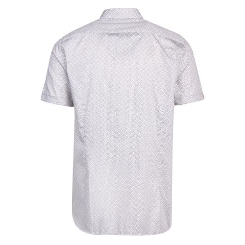 Mens White Namasty Geo S/s Shirt 59683 by Ted Baker from Hurleys