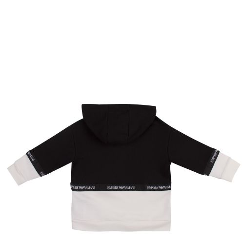 Boys Black Logo Tape Colour Block Hoodie 38014 by Emporio Armani from Hurleys