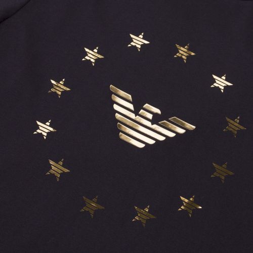 Mens Black Gold Eagle S/s T Shirt 45667 by Emporio Armani from Hurleys