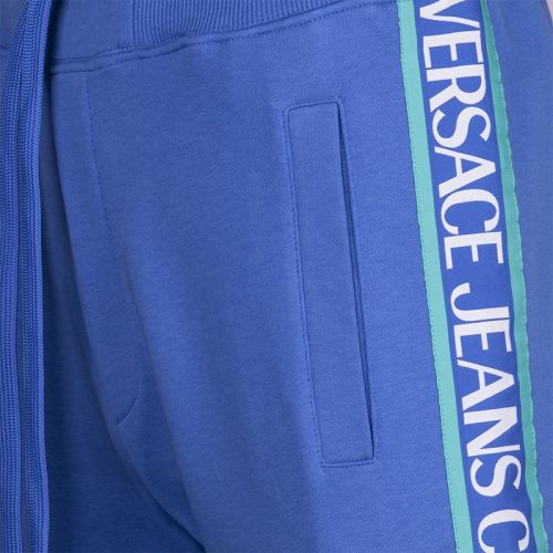 Mens Hydrangea Blue Logo Tape Sweat Pants 104717 by Versace Jeans Couture from Hurleys