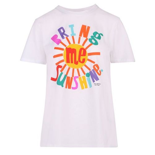 Womens Linen White Bring Me Sunshine Organic S/s T Shirt 108997 by French Connection from Hurleys