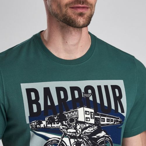 Mens Washed Green Perform S/s T Shirt 46518 by Barbour International from Hurleys