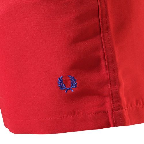 Mens Deep Red Classic Swim Shorts 35427 by Fred Perry from Hurleys