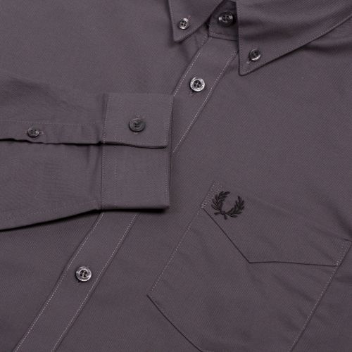Mens Gunmetal Classic Oxford L/s Shirt 35038 by Fred Perry from Hurleys