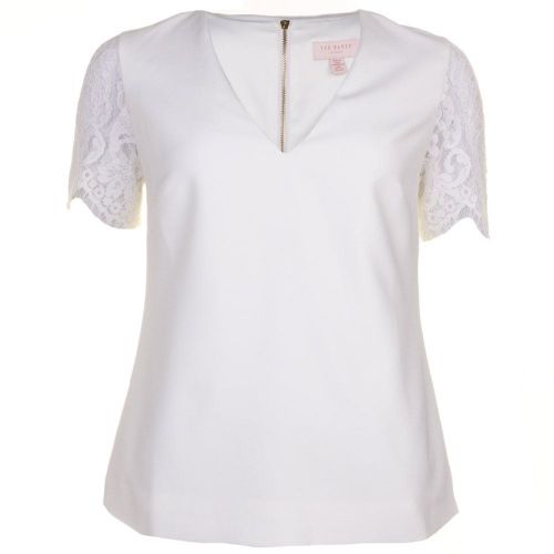Womens Ecru Jessin Lace Sleeve Top 62001 by Ted Baker from Hurleys