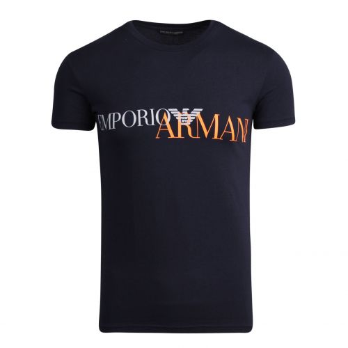 Mens Marine Megalogo S/s T Shirt 78161 by Emporio Armani Bodywear from Hurleys