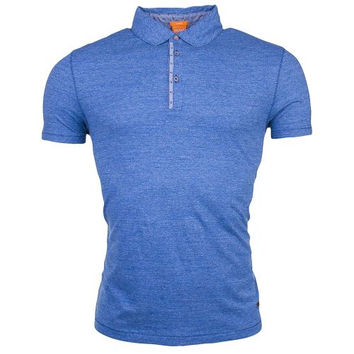 Boss Orange Mens Open Blue Patcherman 1 S/s Polo Shirt 10865 by BOSS from Hurleys