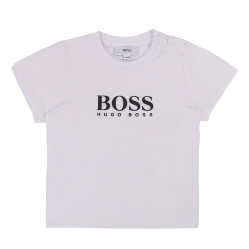 Toddler White Branded S/s T Shirt 45516 by BOSS from Hurleys