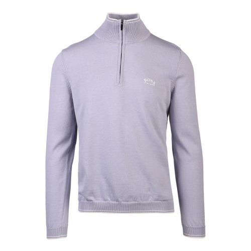 Athleisure Mens Blue Zitom_S22 1/2 Zip Knitted Jumper 97709 by BOSS from Hurleys