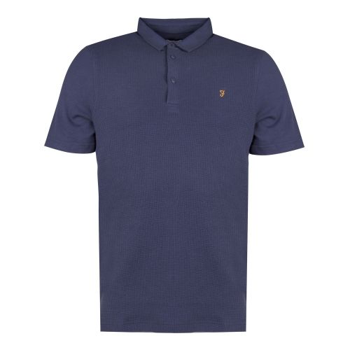Mens Yale Navy Pendleton Waffle S/s Polo Shirt 32677 by Farah from Hurleys