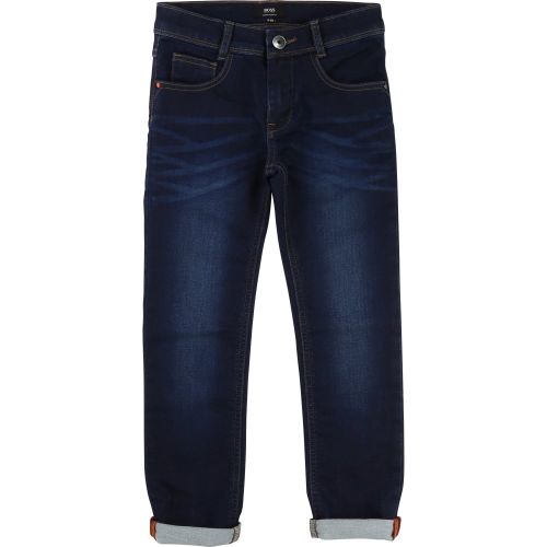 Boys Dark Blue Wash Slim Fit Jeans 13268 by BOSS from Hurleys