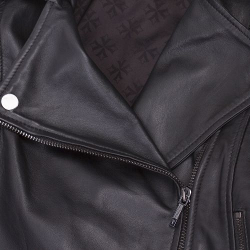 Womens Black Yaswin Zip Hem Leather Jacket 37297 by Ted Baker from Hurleys