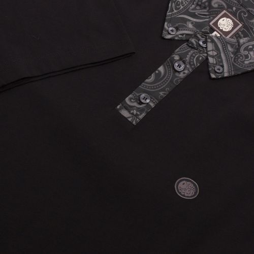 Mens Black Rosler Paisley S/s Polo Shirt 34989 by Pretty Green from Hurleys