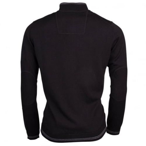 Mens Black Zome Zip Through Knitted Jumper 15195 by BOSS from Hurleys