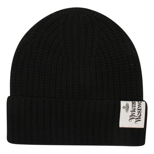 Black Knitted Beanie Hat 79415 by Vivienne Westwood from Hurleys