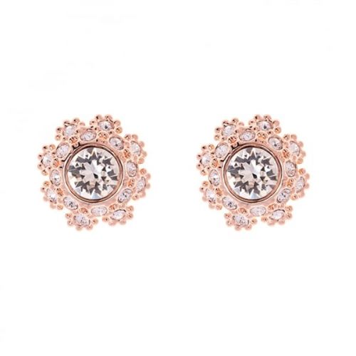 Womens Rose Gold Seraa Crystal Daisy Lace Stud Earrings 15979 by Ted Baker from Hurleys