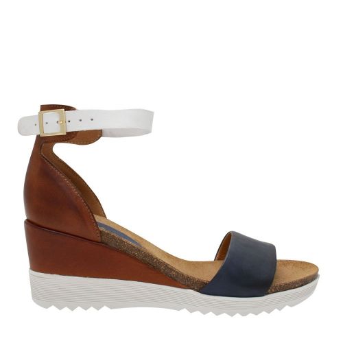 Womens Navy Tan Loraynie Wedge Sandals 83848 by Moda In Pelle from Hurleys