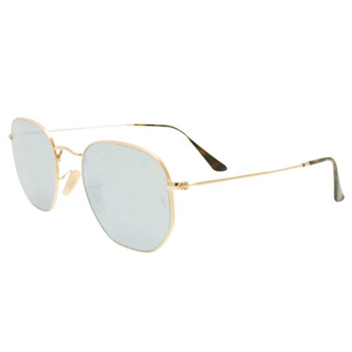 Gold/Green RB3548N Hexagonal Sunglasses 9664 by Ray-Ban from Hurleys