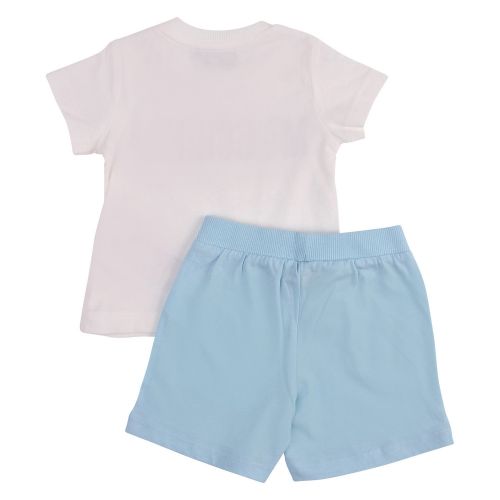 Baby Cloud/Baby Blue Toy Shadow T Shirt & Shorts Set 58527 by Moschino from Hurleys