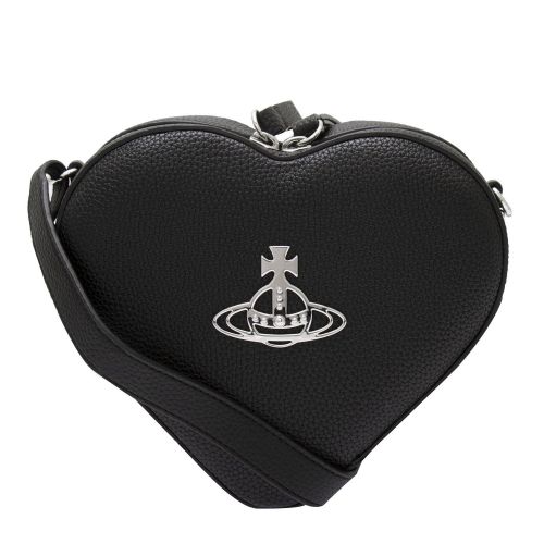 Womens Black Johanna Vegan Heart Crossbody Bag 75999 by Vivienne Westwood from Hurleys