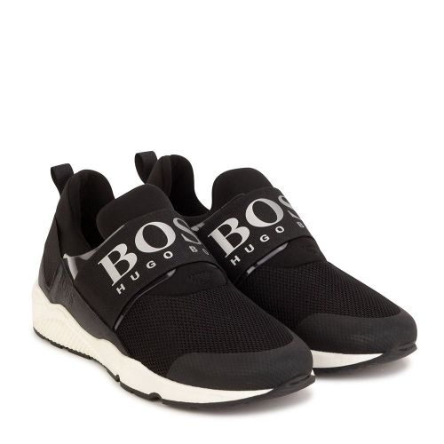 Boys Branded Elastic Trainers (27-41) 91365 by BOSS from Hurleys