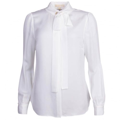 Womens White Tie Neck Blouse 18067 by Michael Kors from Hurleys