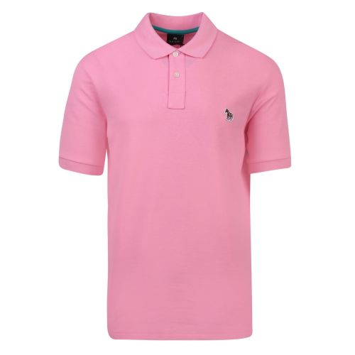 Mens Powder Pink Classic Zebra Regular Fit S/s Polo Shirt 56499 by PS Paul Smith from Hurleys