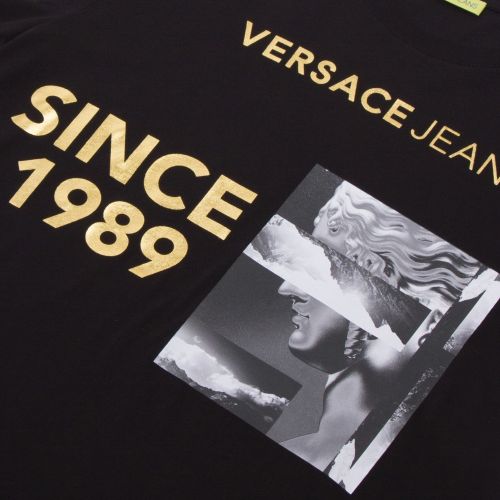 Mens Black Medusa Logo Regular Fit S/s T Shirt 35891 by Versace Jeans from Hurleys