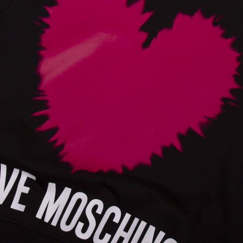 Womens Black Splash Heart Sweat Top 86572 by Love Moschino from Hurleys