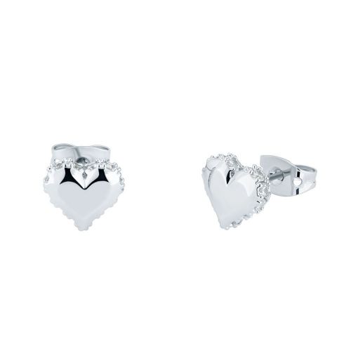Womens Silver/Crystal Sersy Sparkle Heart Studs 93527 by Ted Baker from Hurleys