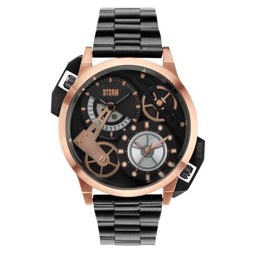 Mens Black Dial & Rose Gold Dualon Watch 47113 by Storm from Hurleys
