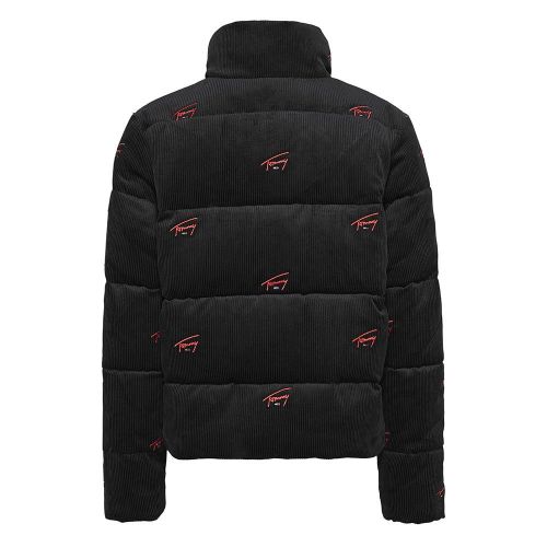 Womens Black Cord Logo Padded Jacket 80911 by Tommy Jeans from Hurleys