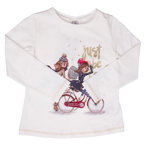 Girls Natural & Eclipse Bicycle Girls L/s T Shirt 12846 by Mayoral from Hurleys