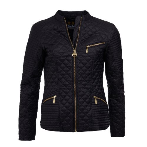 Womens Black Ronda Quilted Jacket 46602 by Barbour International from Hurleys