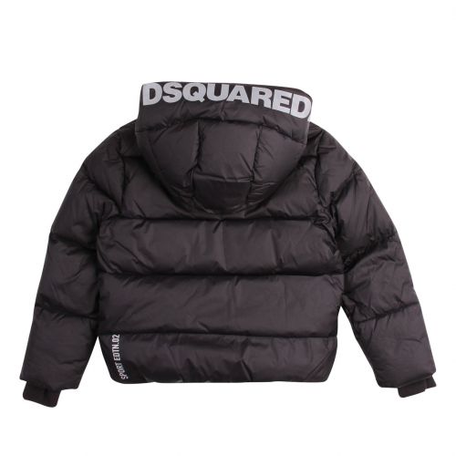 Boys Black Sports Padded Hooded Jacket 76431 by Dsquared2 from Hurleys