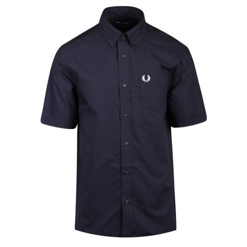 Mens Navy S/s Oxford Shirt 107951 by Fred Perry from Hurleys