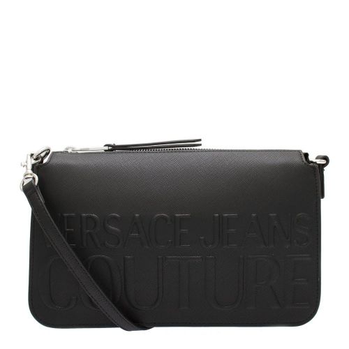 Womens Black Embossed Logo Shoulder Bag 85926 by Versace Jeans Couture from Hurleys