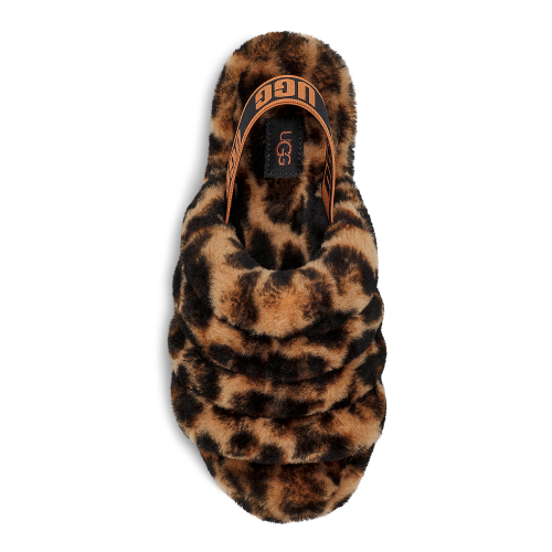 Womens Butterscotch UGG Slippers Fluff Yeah Slide Panther 98004 by UGG from Hurleys