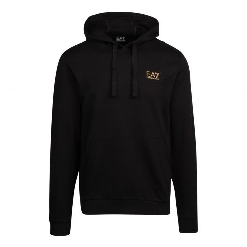 Mens Black/Gold Core ID Hooded Sweat Top 85070 by EA7 from Hurleys