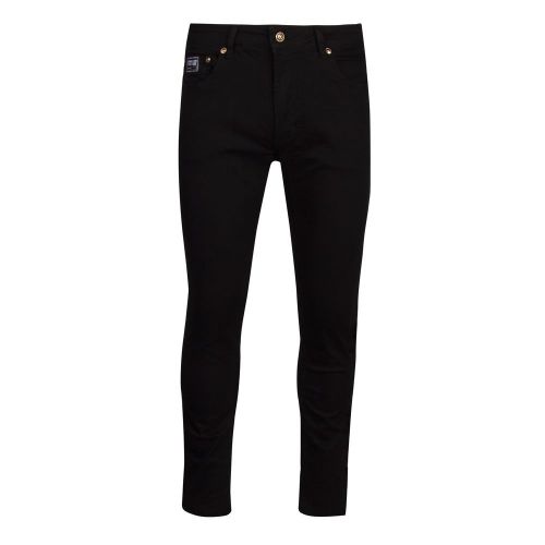 Mens Black Round Logo Skinny Fit Jeans 90389 by Versace Jeans Couture from Hurleys
