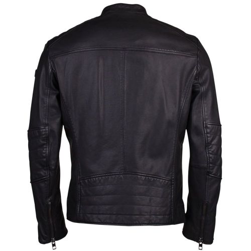 Mens Black Jeeper Leather Jacket 12969 by BOSS from Hurleys